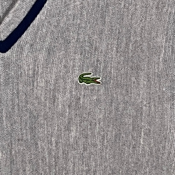 Vintage Izod Lacoste Gray Pullover Sweater Long Sleeve Made In USA Large (G) - Picture 3 of 11